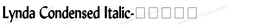 Lynda Condensed Italic字体转换